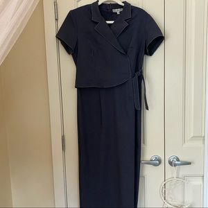 Vintage Dressbarn Stewardess Style Dress with Tie